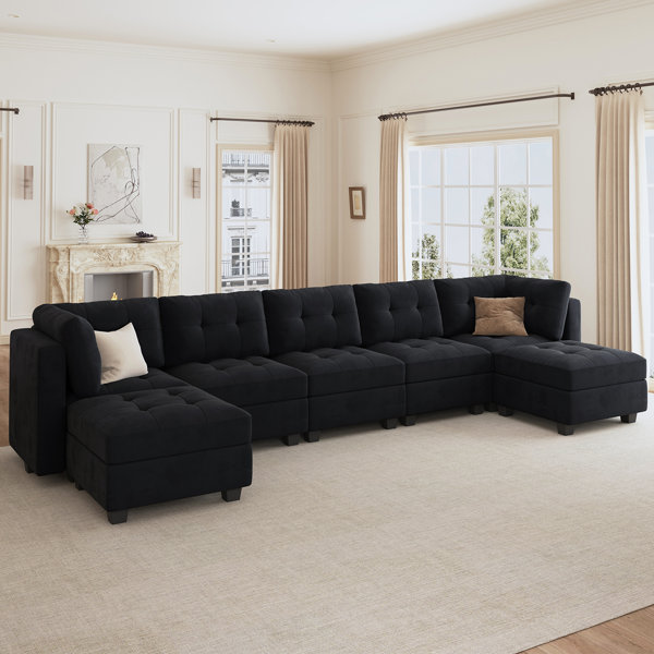 Latitude Run® Hartig U Shaped Modular Sectional Reversible Sofa with Chaise & Reviews | Wayfair